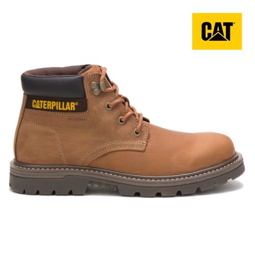 CAT Outbase Waterproof Men's Work Boots Brown (AU X-786) Australia